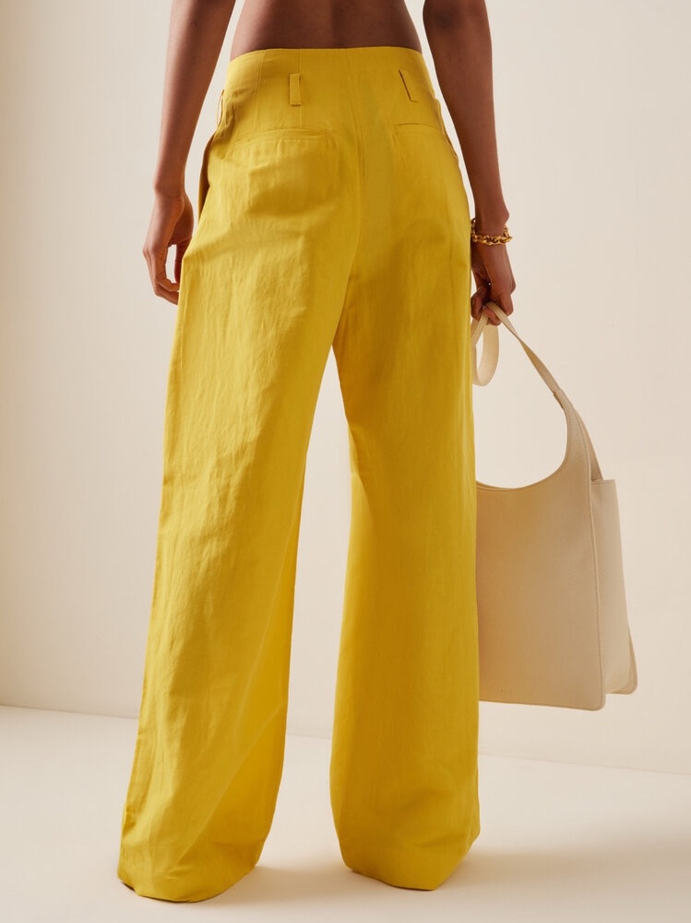 Ulla Johnson Pascale Sunsprite Cotton Linen Wide Leg Pants Sz 4 Runway 2023 - Picture 3 of 10